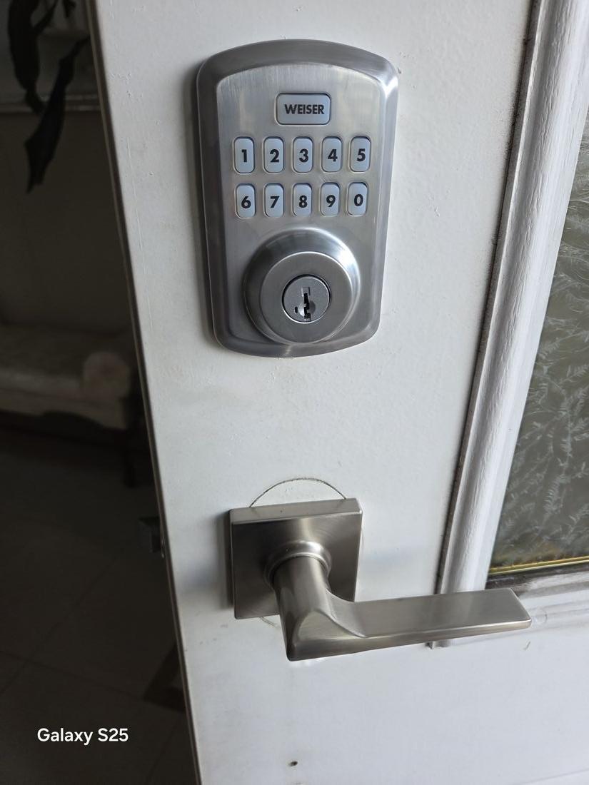Door closer on a commercial steel door