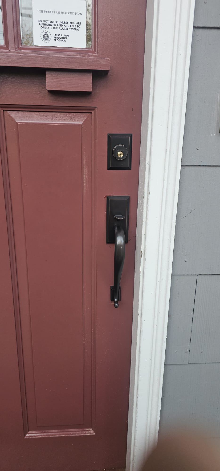 Rekeyed deadbolt and lever handle