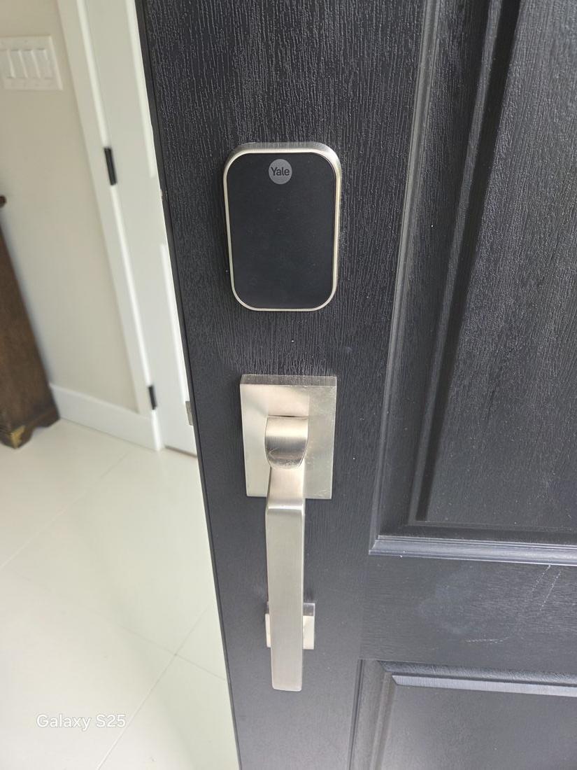 New deadbolt handleset installation